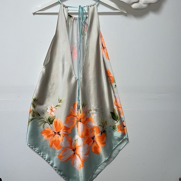 Victoria's Secret Green and Orange Chemise with Halter Neck - Picture 5 of 8